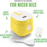 Cocedor de Arroz GreenLife 4 Tazas, Cerámica Antiadherente