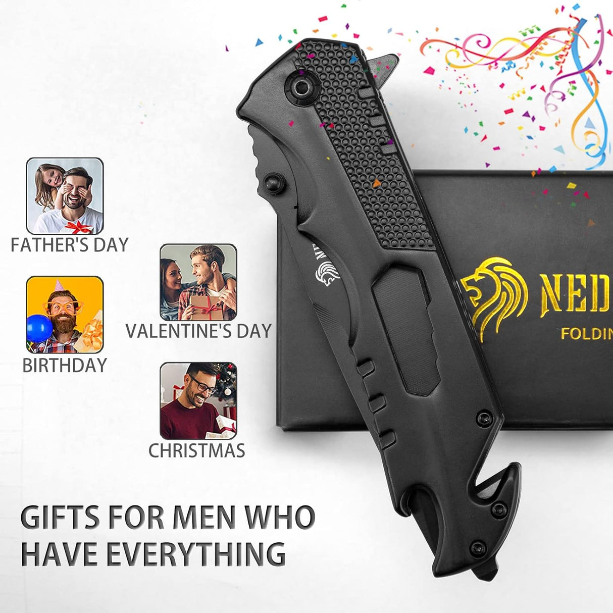 Cuchillo de bolsillo para hombres plegable multiherramienta