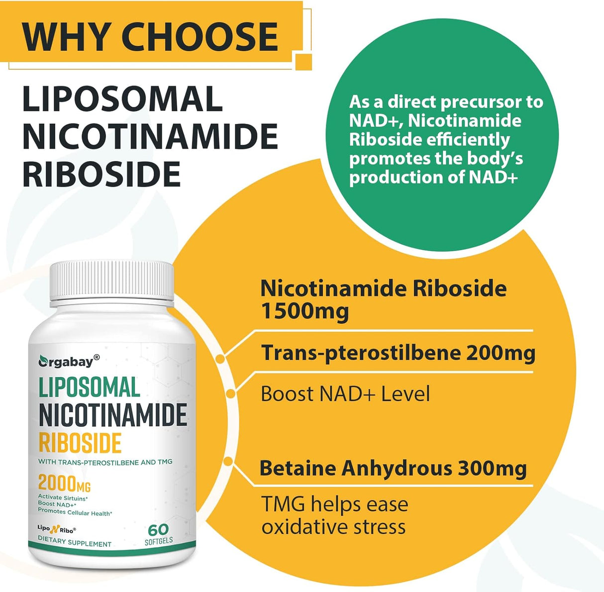 Suplemento Riboside liposomal  apoyo al envejecimiento