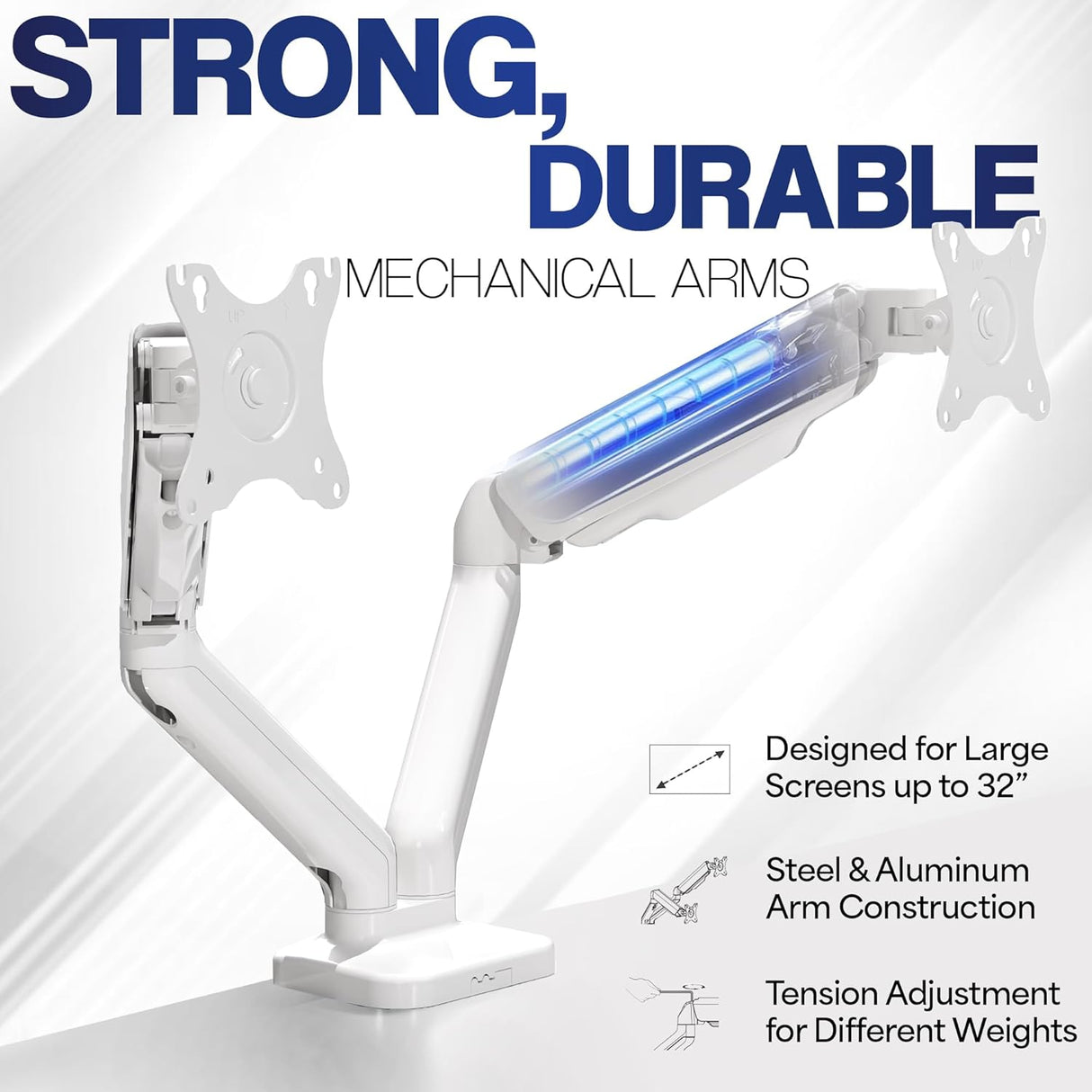 Soporte de Doble Monitor VIVO, Hasta 32, Articulado, STAND-V002O