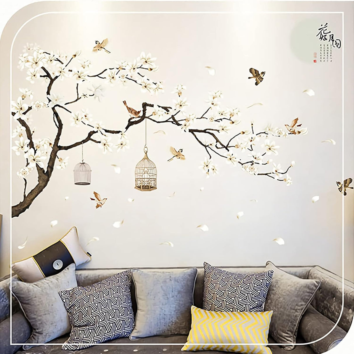 Pegatinas de Pared BWCXXZH, Murales de Flor de Cerezo 50x74