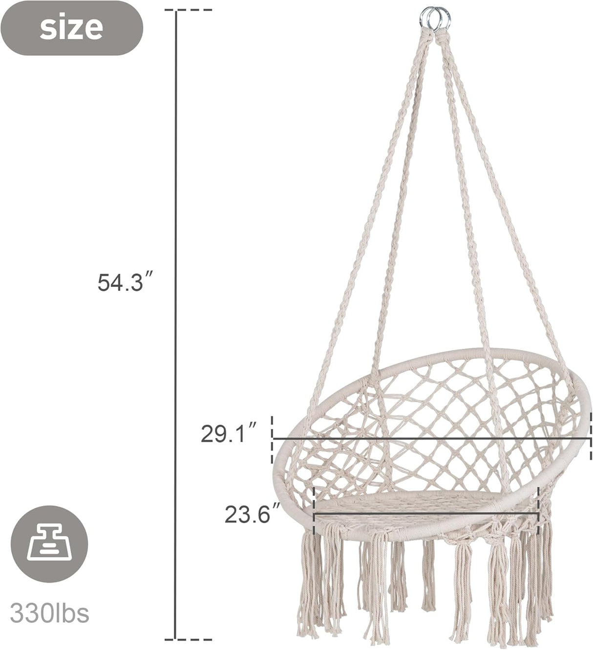 Hamaca Colgante SUNCREAT con Bolsillo, Capacidad 330 lbs, 2 Pzs