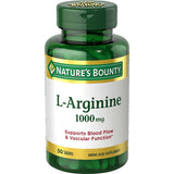 Suplemento L-arginina apoya el flujo sanguínea 1000 mg 50un