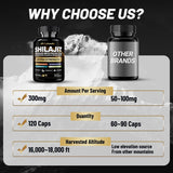 Capsulas de Shilajit Premium con Ashwagandha y Ginseng, 120