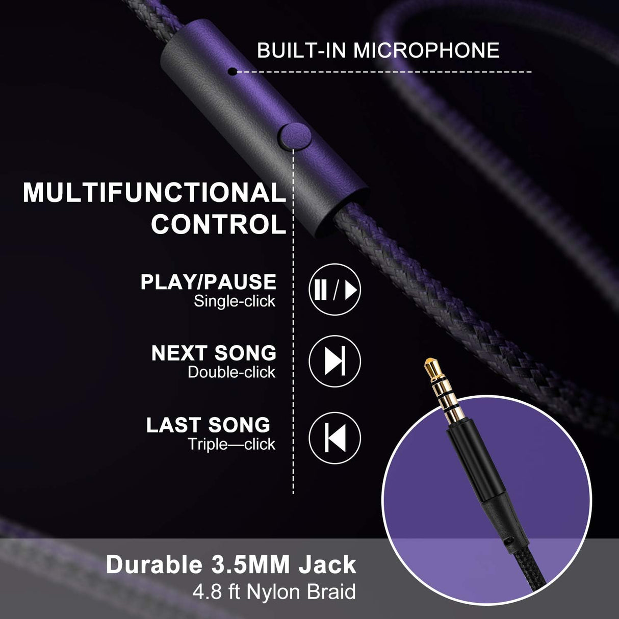 Auriculares LORELEI X6 con micrófono, ligeros y plegables