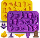 Molde de Silicona para Halloween, 18 Cavidades, 2 Piezas