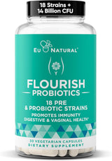 Flourish Probióticos + Prebióticos para Mujeres – 30 cápsulas
