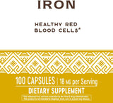 Suplementos Iron Support Healthy Red Blood Glóbulos 100 cáp