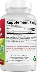 Best Naturals L-Arginina L-Ornitina 1000mg 120 Tabs