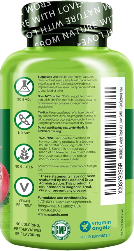 Multivitamínico Natural NATURELO para Mujeres - 120 Cápsulas
