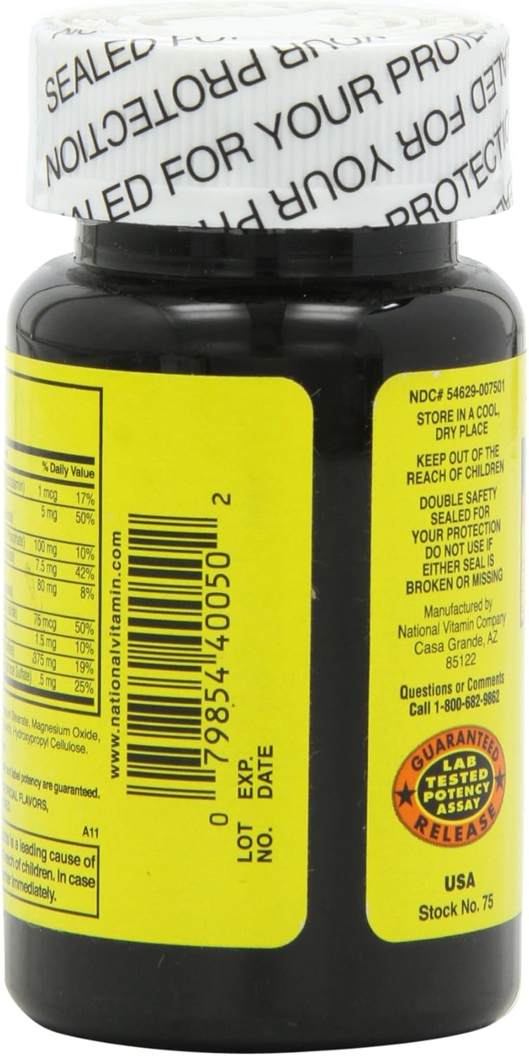 Multivitamínico NAT B de Nature's Blend, 100 tabletas, surtido