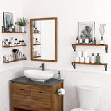 Estanterías Flotantes Wallniture Ponza, 24 Set de 5 Estantes