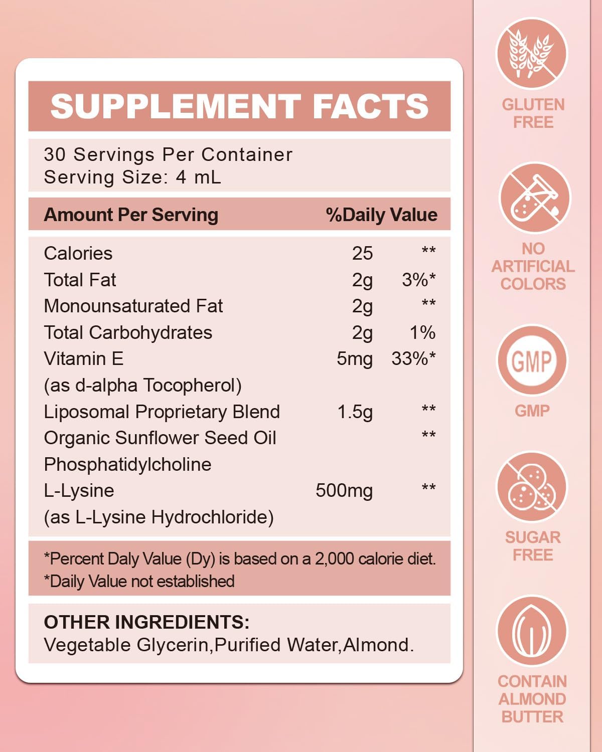 Suplemento de L-Lisina líquido, ImmuneSupport, 4 oz
