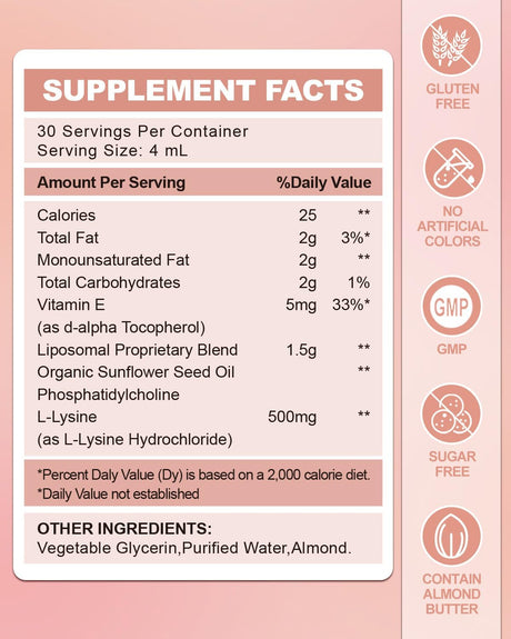 Suplemento de L-Lisina líquido, ImmuneSupport, 4 oz
