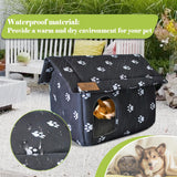 Casa para Gatos Exteriores, Aislada, Plegable, para Animales