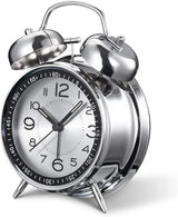 Reloj despertador analógico para adultos, silente y retro