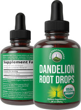 Extracto de raíz de diente de león, orgánico, vegano, líquido, 60 ml