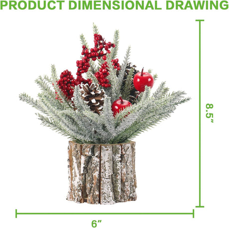 Árbol de Navidad Artificial Mini, Super Holiday, 13.7 Pulgadas