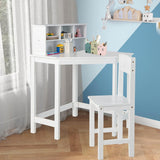 Costzon Juego de escritorio y silla para niños con gabinete