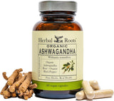 Cápsulas de Ashwagandha Herbal Roots | Fuerza Extra | 60 Veganas