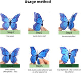 24pcs Mariposas Decorativas 3D, Magnéticas, para Pared