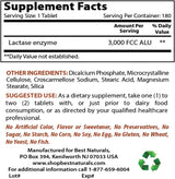 Suplementos Alimenticios enzimática de lactasa acción rápida