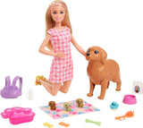 Set de Barbie con mascotas, con cachorro y accesorios, 3 piezas