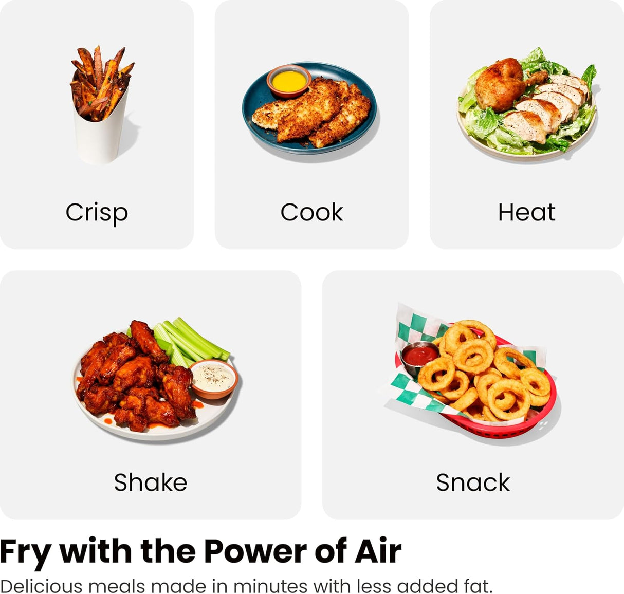 Freidora de aire Chefman TurboFry Touch, Doble capacidad.