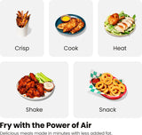 Freidora de aire Chefman TurboFry Touch, Doble capacidad.