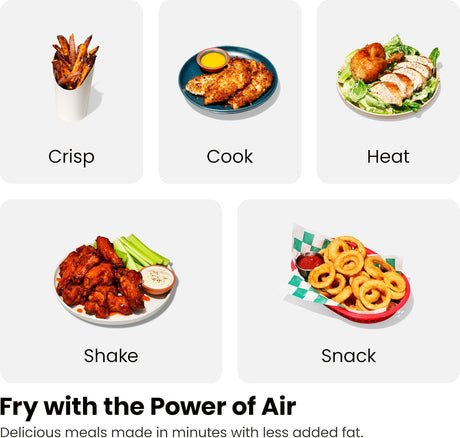 Freidora de aire Chefman TurboFry Touch, Doble capacidad.
