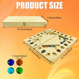 Juego de Mancala 4 Jugadores, Madera Plegable, Manual Instrucciones