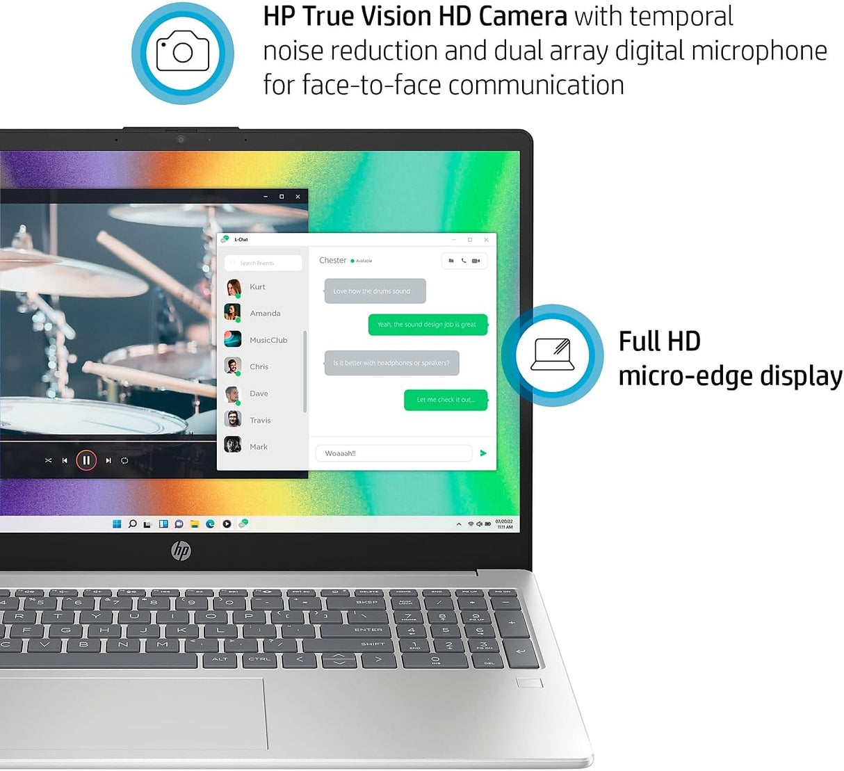 Laptop HP 15.6 FHD, Intel i5, 8GB RAM, 256GB SSD, Win 11