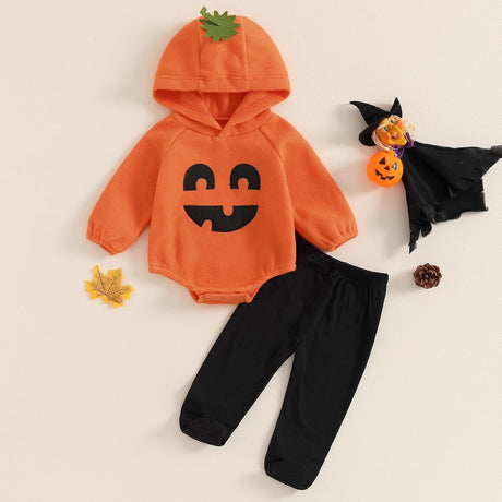 Disfraz de Pato Twopumpkin para Bebé, Romper y Leggings Rayados