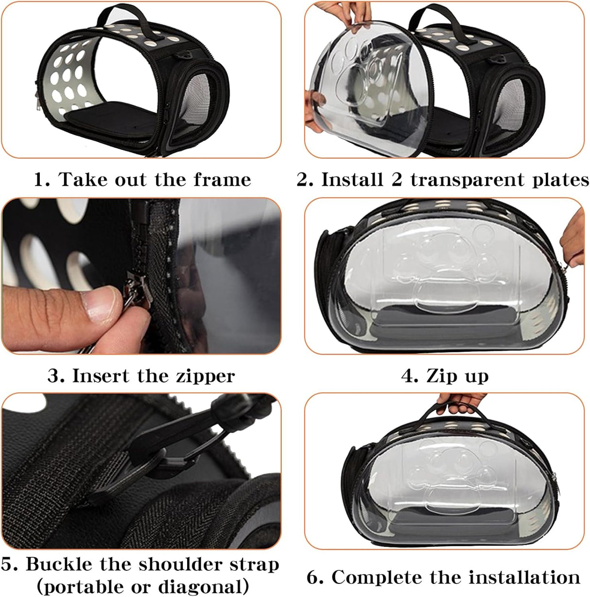 Transportadora BNOSDM Plegable para Gatos y Perros Pequeños