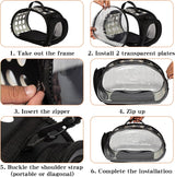 Transportadora BNOSDM Plegable para Gatos y Perros Pequeños
