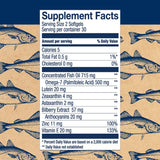 Suplemento de salud ocular de aceite de pescado con luteína