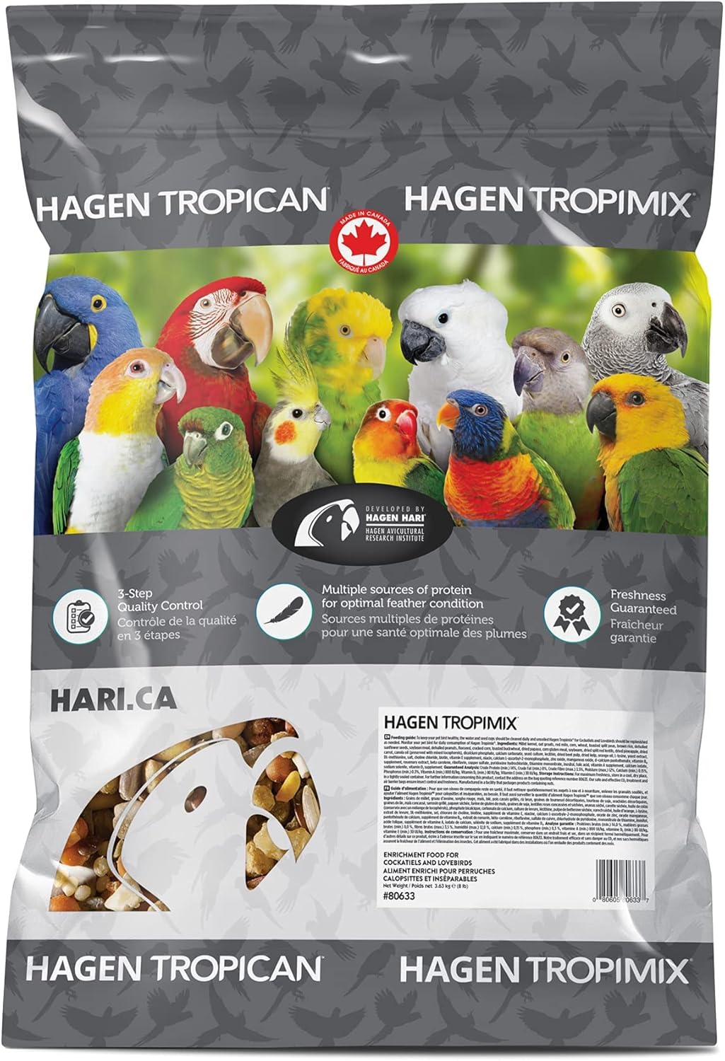 Hari Tropimix - alimento para loros  8 libras (paquete de 1)