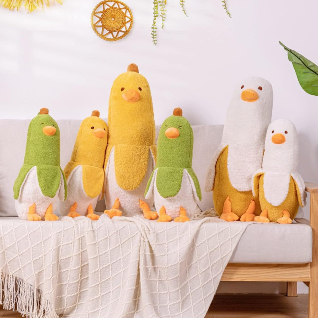 Peluche de pato plátano color verde