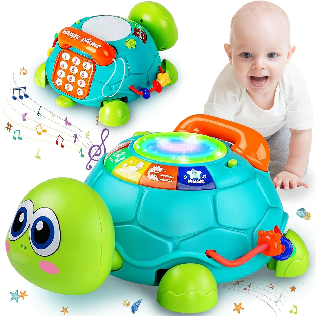 Juguetes de arrastre musical para bebés, ideal 6-18 meses.