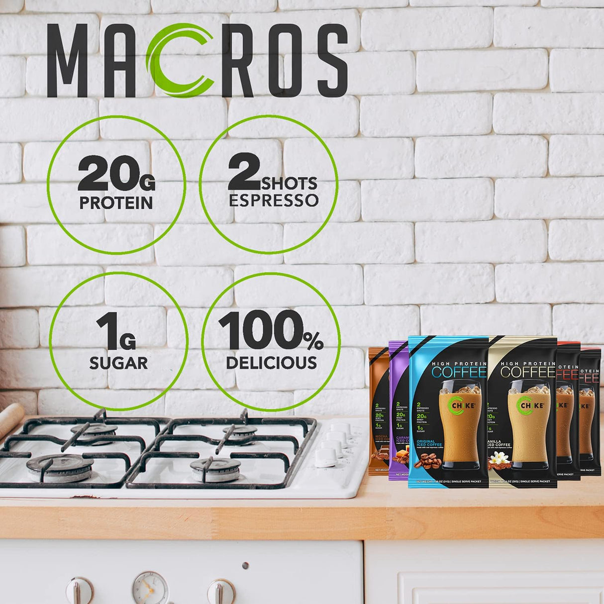 Chike Café Proteico, Pack Muestra, 20g Proteína, 6 Sobres