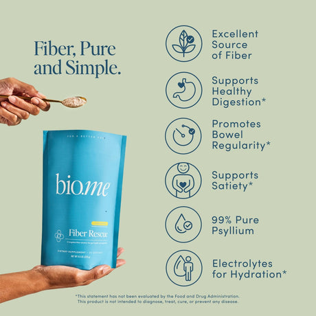 Psyllium Husk Fiber Rescue - Salud Digestiva, 30 Porciones
