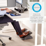 Reposapiés Ajustable Fellowes con Protección Microban, Negro
