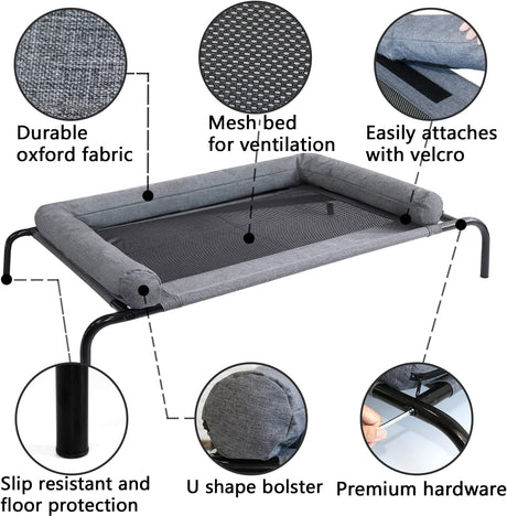 Cama Elevada para Mascotas PETIME, Cots con Malla, 48 Pulgadas