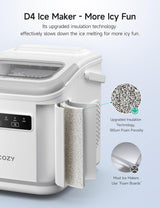 Máquina de Hielo HiCOZY, 26 lbs/día, Auto-Limpieza, Portátil