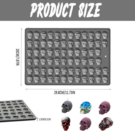 Moldes de Silicona para Caramelos Halloween, 70 Cavidades, 1 PCS