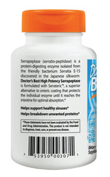 Serrapeptase de alta potencia sin gluten apoya los senos s