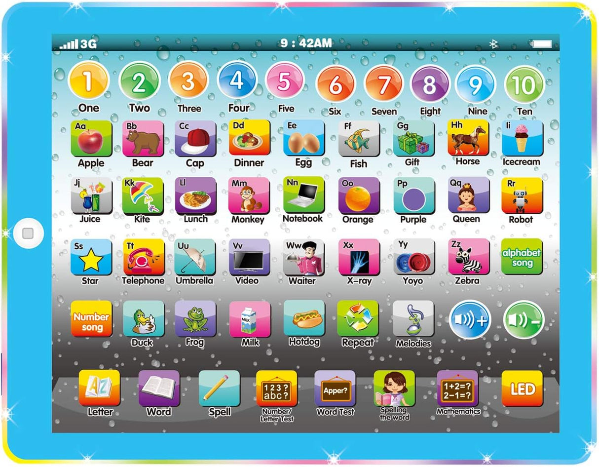 Tableta Educativa para Niños - Interactiva con Música y Números