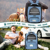 Mochila de lujo para gatos y viajes senderismo azul
