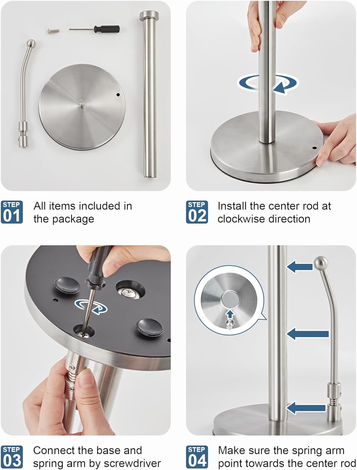 Soporte de Toallas de Papel SMARTAKE, base pesada, fácil corte