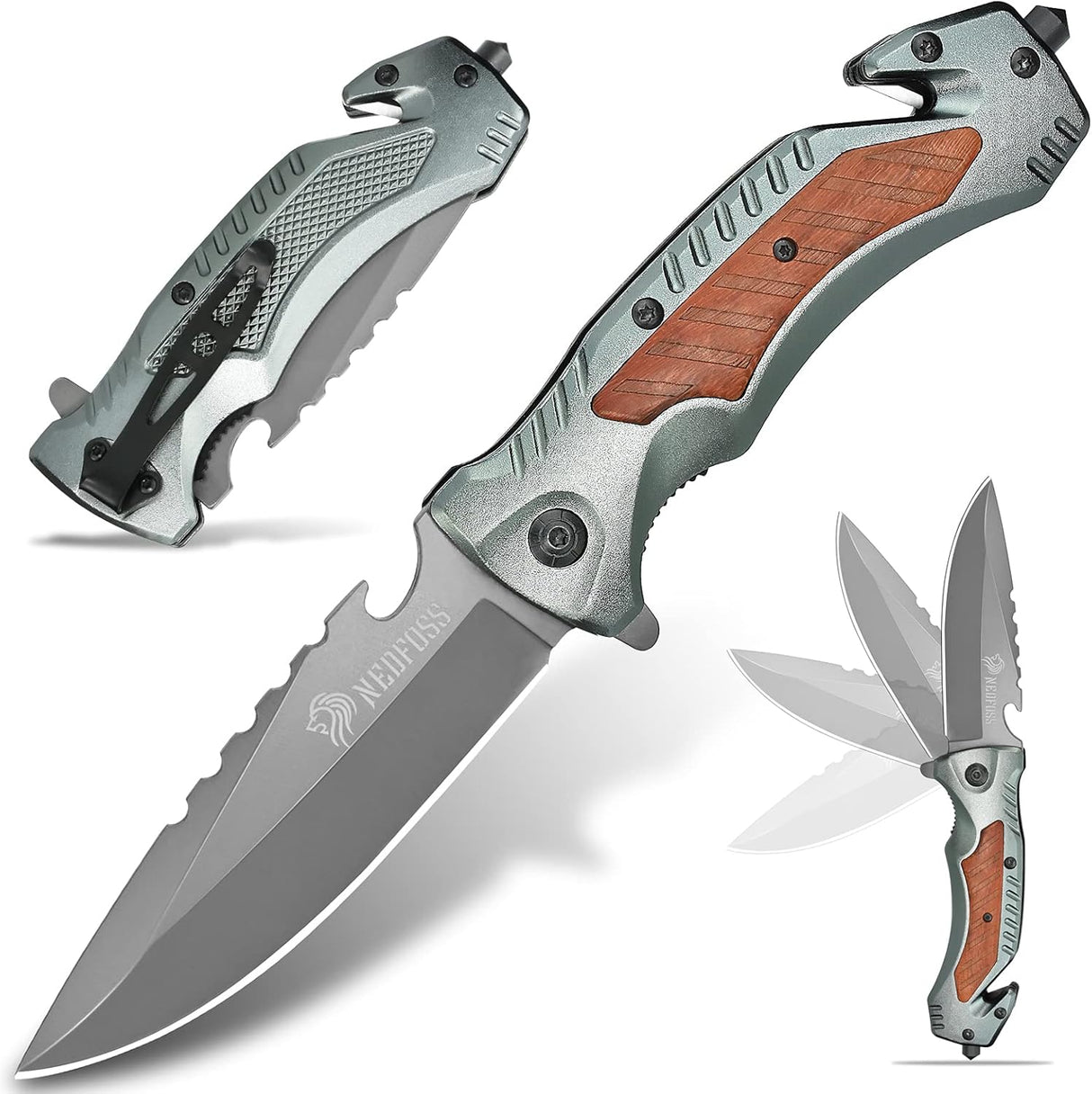 Cuchillo de bolsillo de supervivenciade para hombres